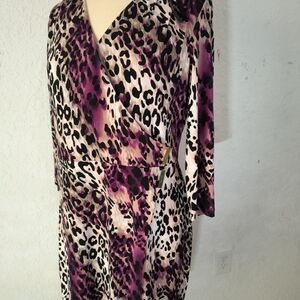 Leopard Print Wrap Dress